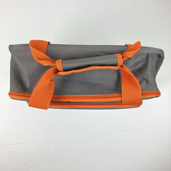 Rockland Luggage Carry On Overnight Bag Gray With Orange Accents 14x12x5 NWOT - Picture 4 of 9
